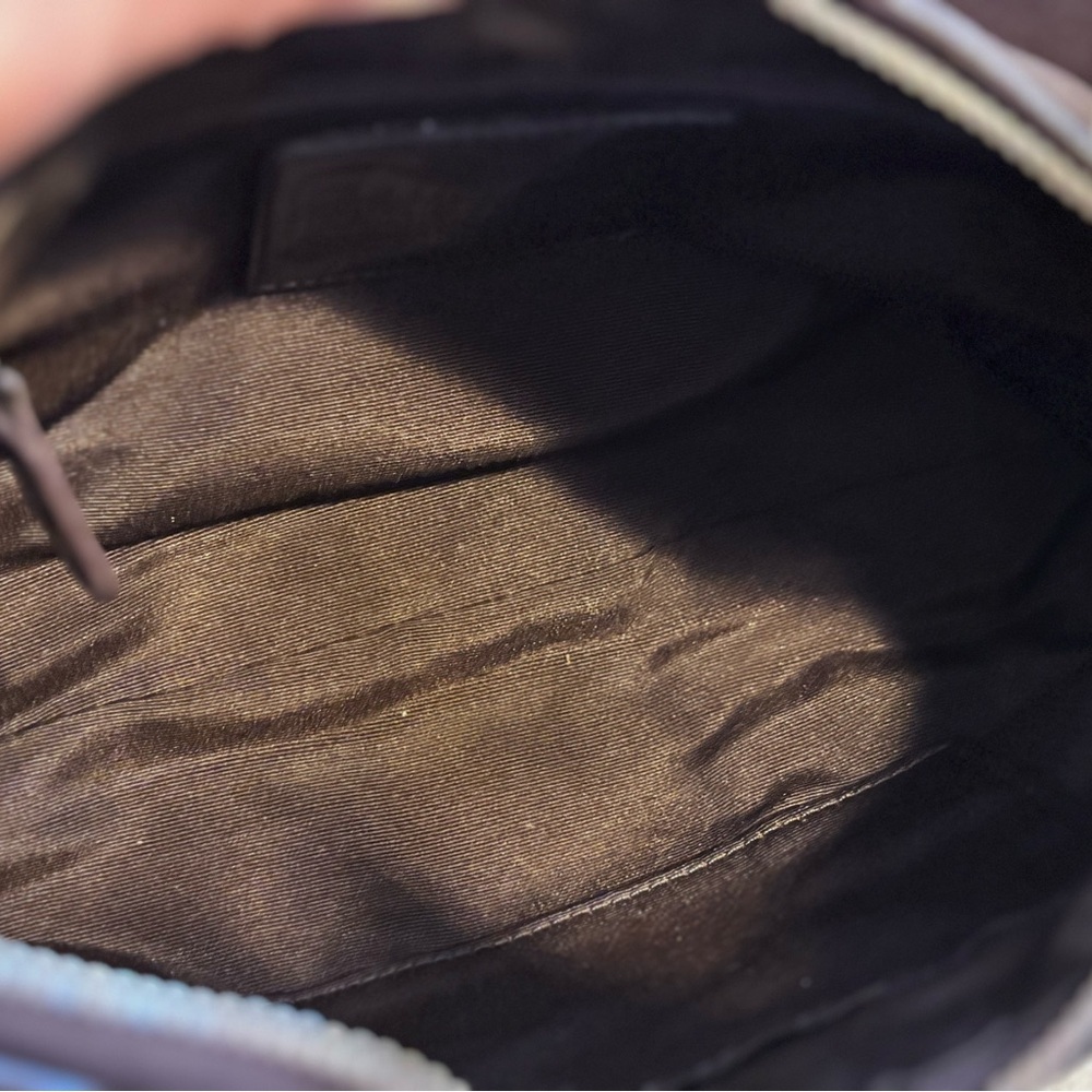 Coach Signature Jacquard Stripe Demi Brown and Tan Shoulder Bag - Picture 10 of 10